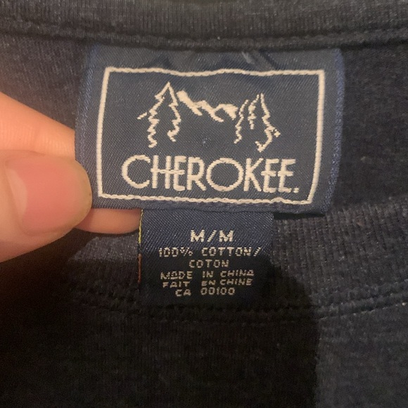 Super High Quality Cherokee Heavy Cotton Midnight Blue Tshirt SZ Medium 🔥🔥🔥 - Picture 4 of 6